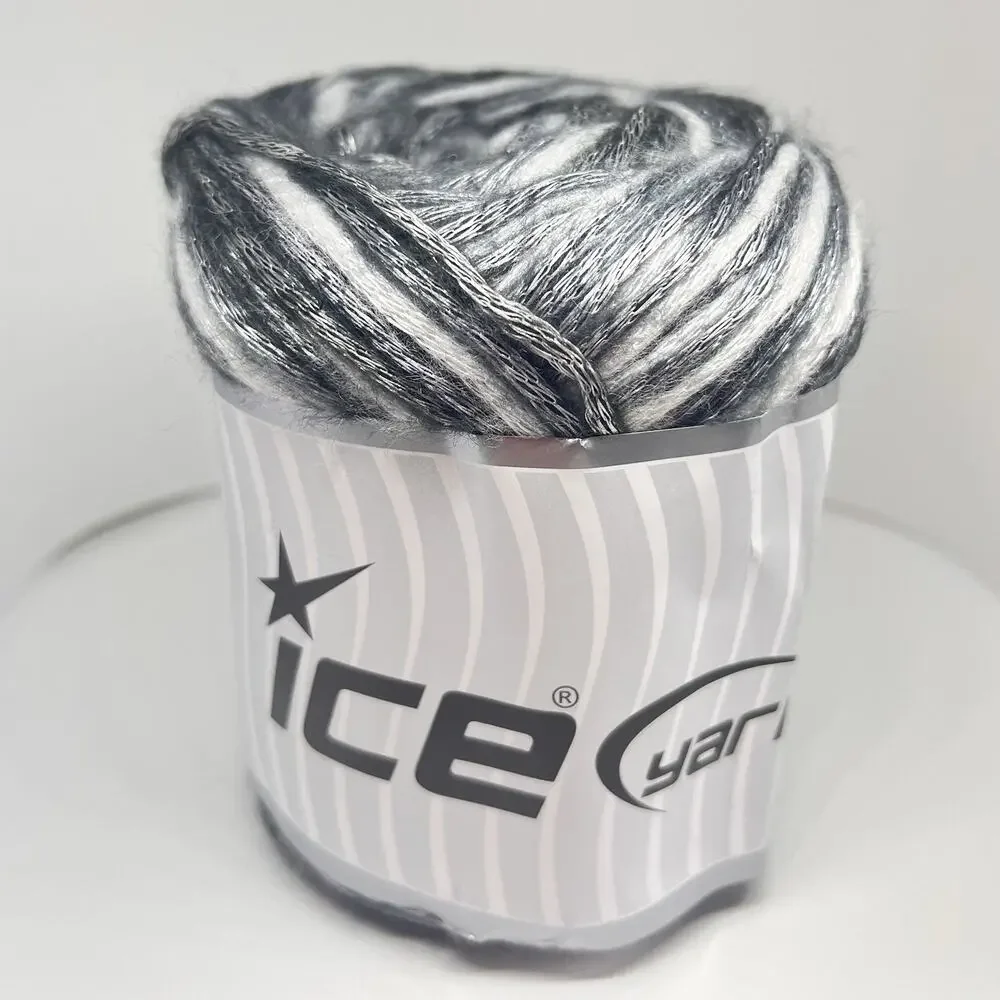 ICE Yarns Cakes Malaga Yarn, Black Gray White